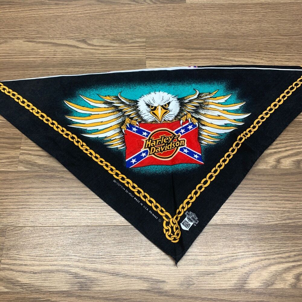 Harley Davidson Motorcycle Eagle Flag Bandana